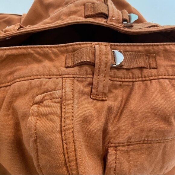 Artizia TNA supply baggy cargo pants cognac size 4 high rise pockets pure cotton - Picture 8 of 12